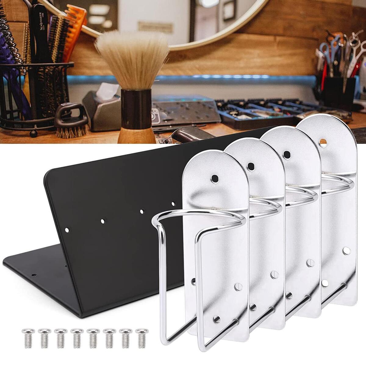 4 Slots Hair  Holder Barber Shop Salon Tools Stand for Hairstylist