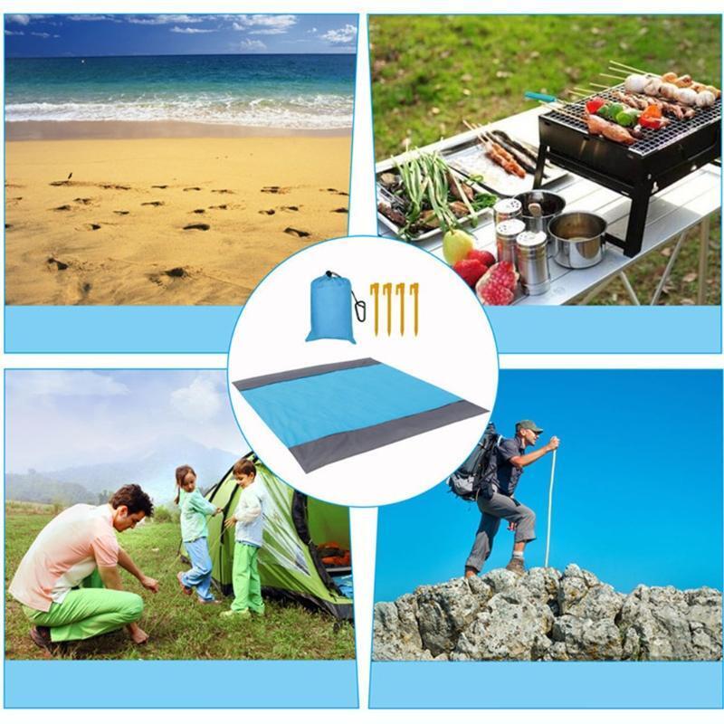 Portable Beach Blanket Sandproof Sandfree Camping Hiking Mat Travel Picnic Pad