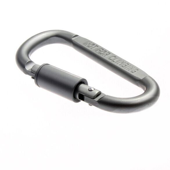 D-Shaped Aluminum Screw Lock Hook Clip Keyring Outdoor Camping Sport