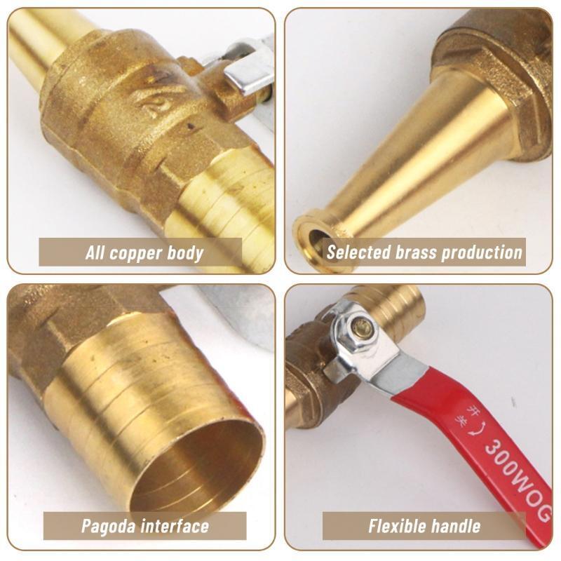 Solid Brass High Pressure Hose Nozzle Water Hose Nozzle Sprayer for Car Wash