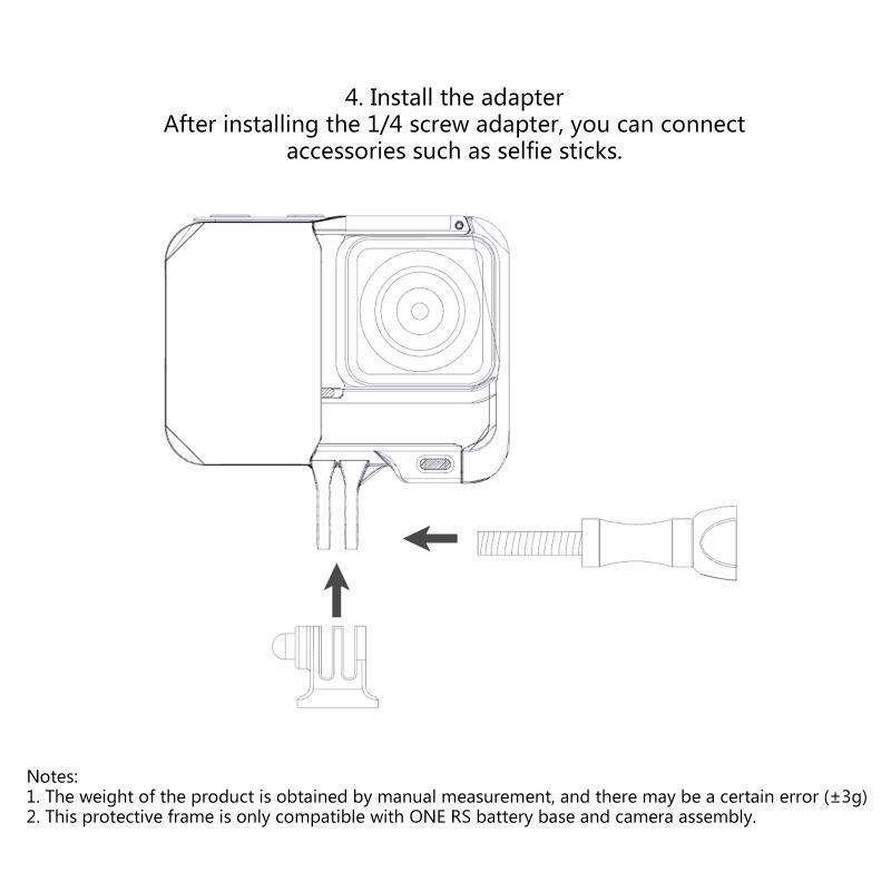 Housing Cage Protective Shell Case for 360 ONE R Bracket Vlog Interview Record