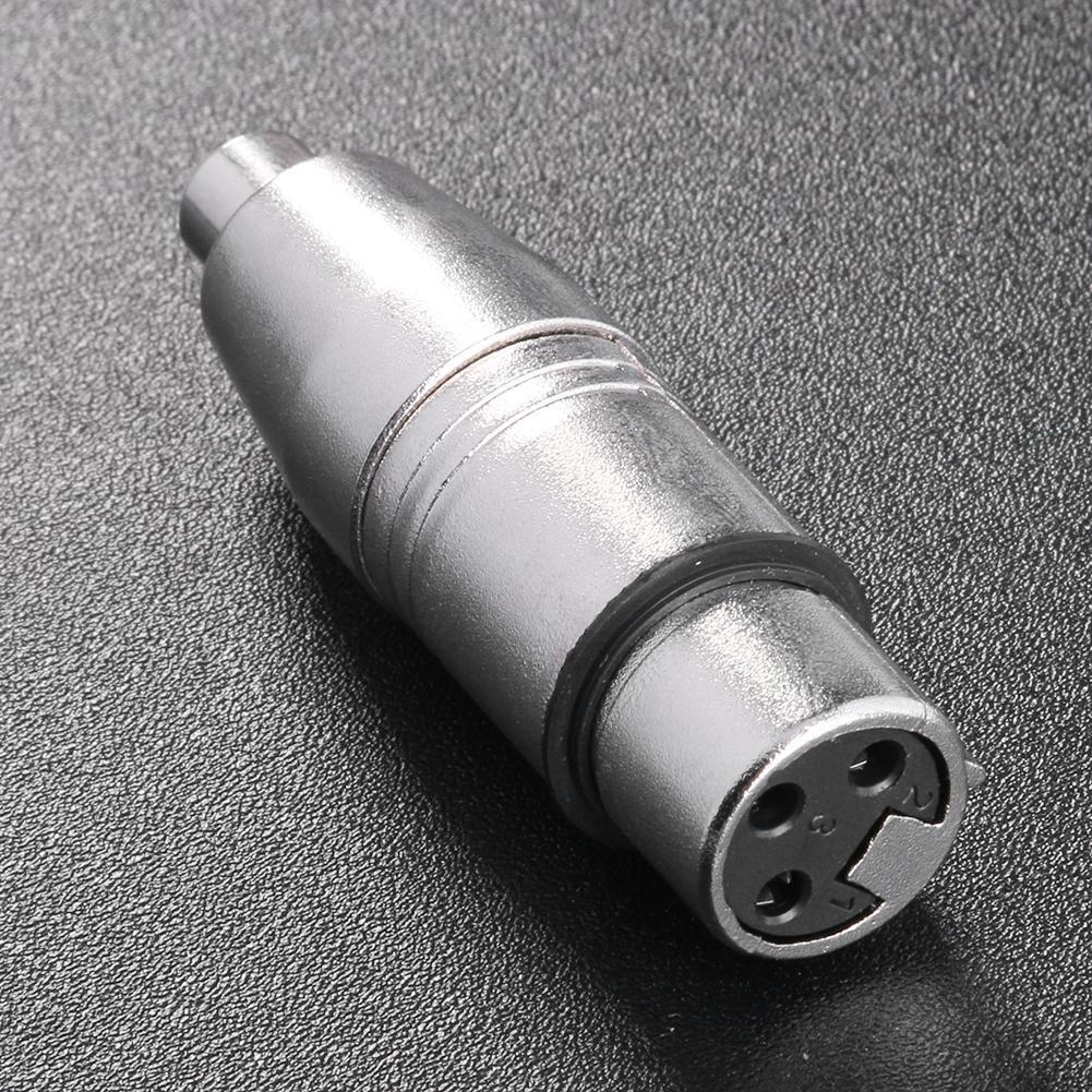 3-Pin XLR Female to RCA Female Jack Audio Cable Microphone AV Video Adapter