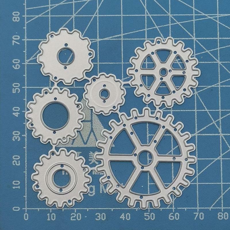 Puzzle Embossed Gear Template Carbon Steel Cutting Dies DIY Scrapbooking cards