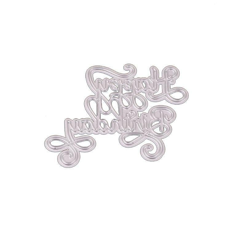 Happy birthday Metal Cutting Dies DIY Scrapbooking Paper Stamping Die