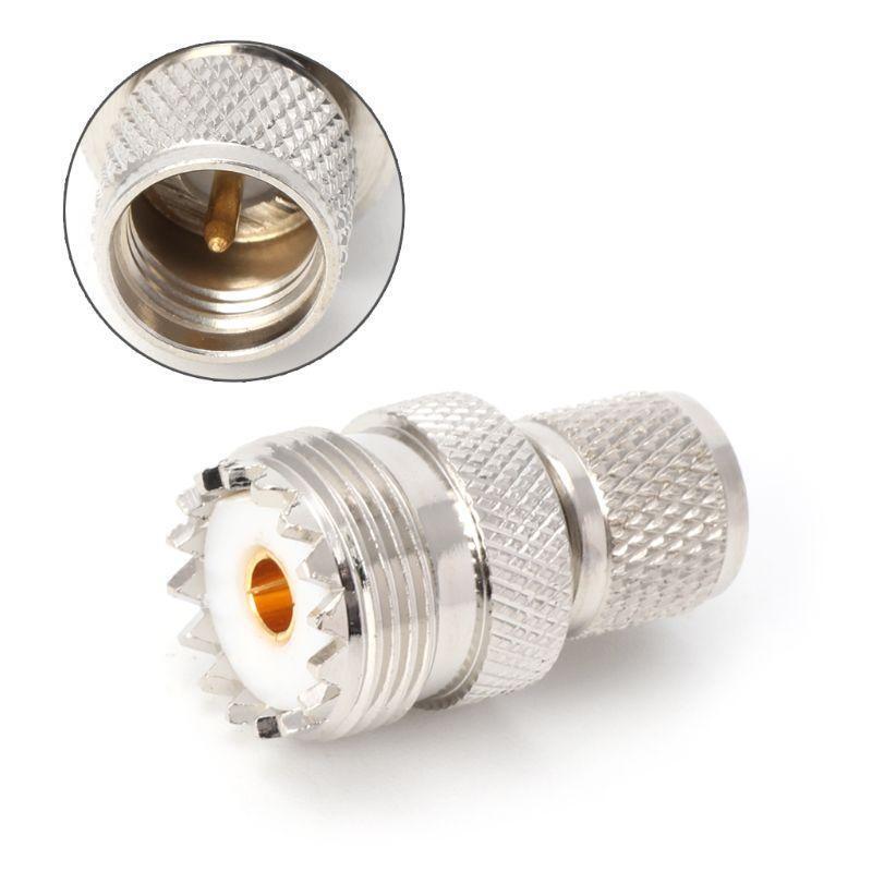 Mini UHF Male To UHF Female Jack Straight RF Connector Coaxial Converter Adapter