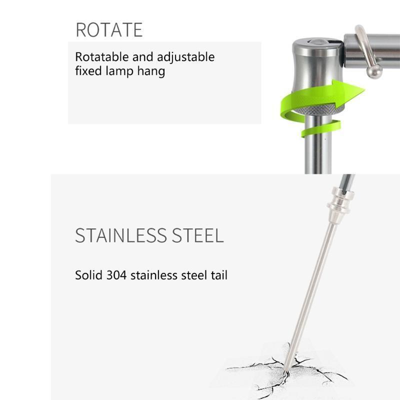 Aluminum Alloy Light Stand Folding Lamp Hanging Rack Camera Selfie Stick Bracket