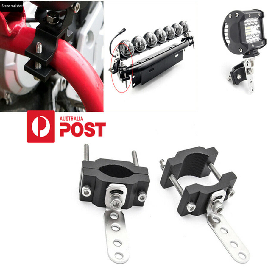 2* For Motorcycle Hunting LED Headlight Tube Fork Bracket Clamp Holder 18mm-52mm