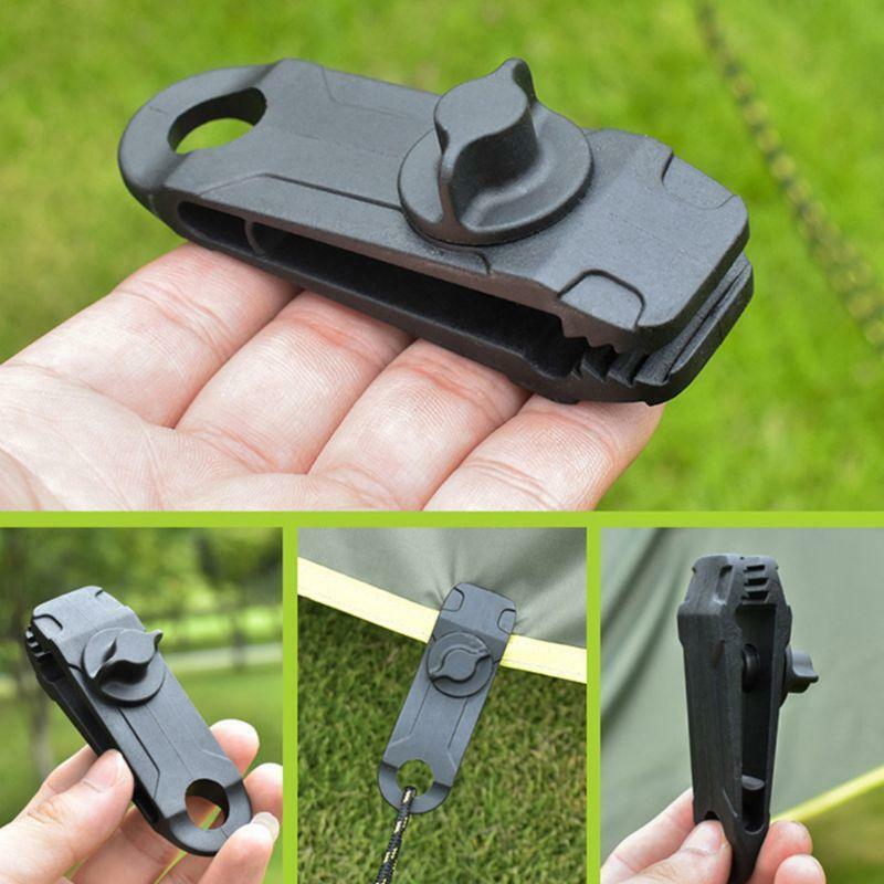 10 Pcs Outdoor Camping Hiking Tent Awning Canopy Clamp Tarp Canvas Clip Jaw Snap