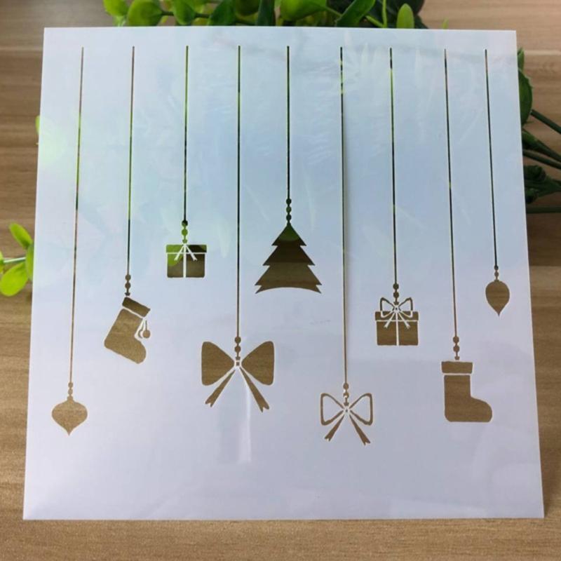 6 Pieces Cake Decorating Stencils Christmas Cookie Wedding Cake Decorative Mold