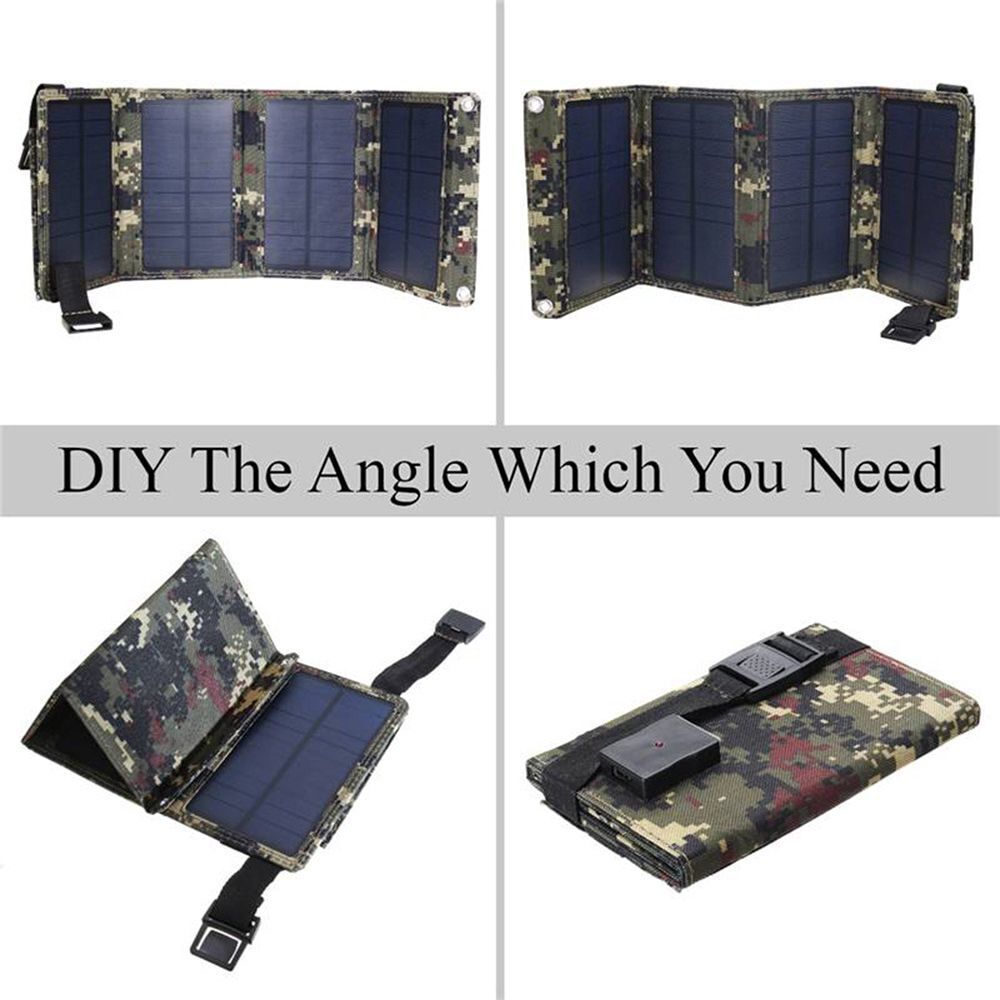 Panels Emergency Survival Mobile Power Bank 20W Folding Solar Cells Charger