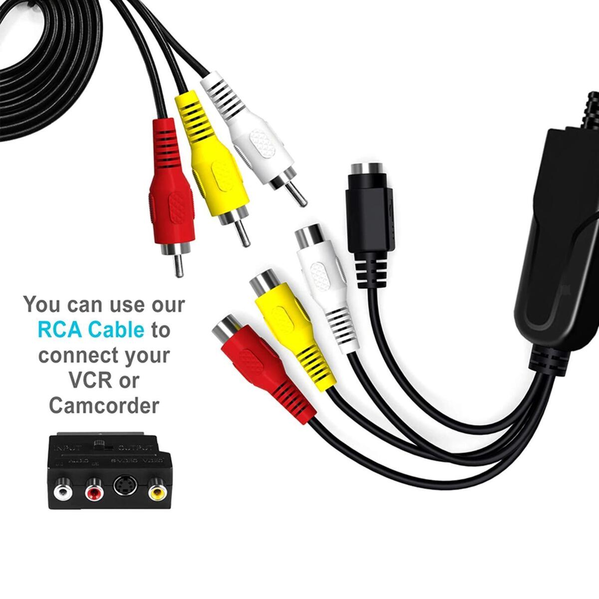 USB 2.0 Audio Video Converter Transfer Grabber Adapter Cable for PC