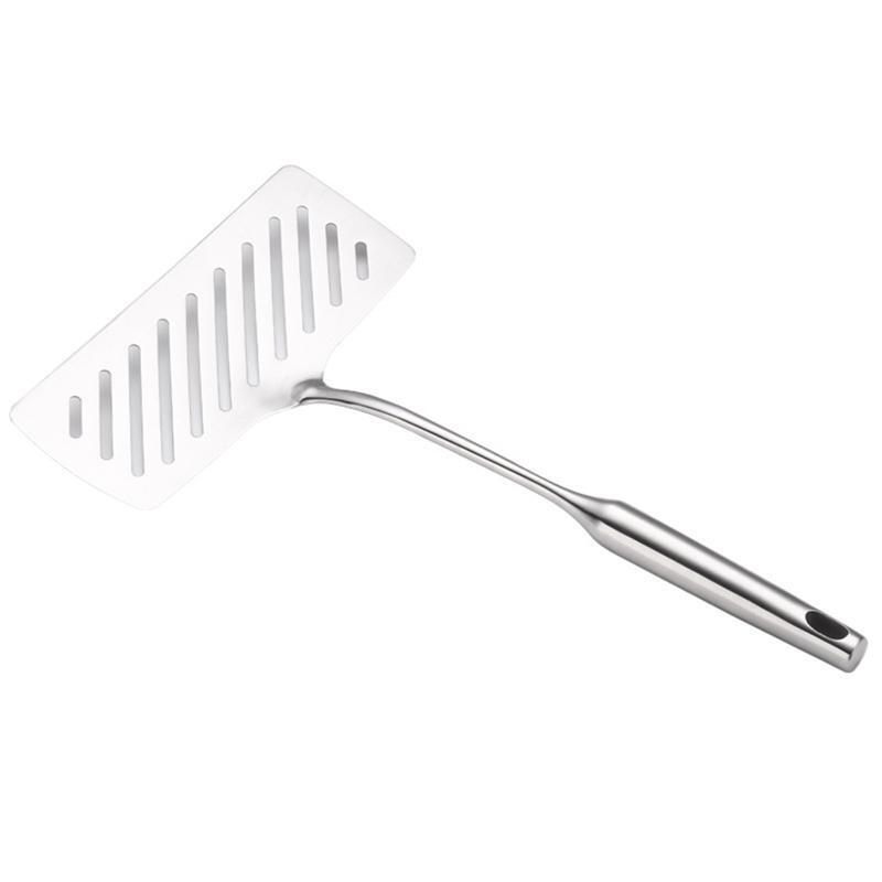 Stainless Steel Barbecue Tong Fried Steak Fish Shovel Frying Pan Spatulas BBQ