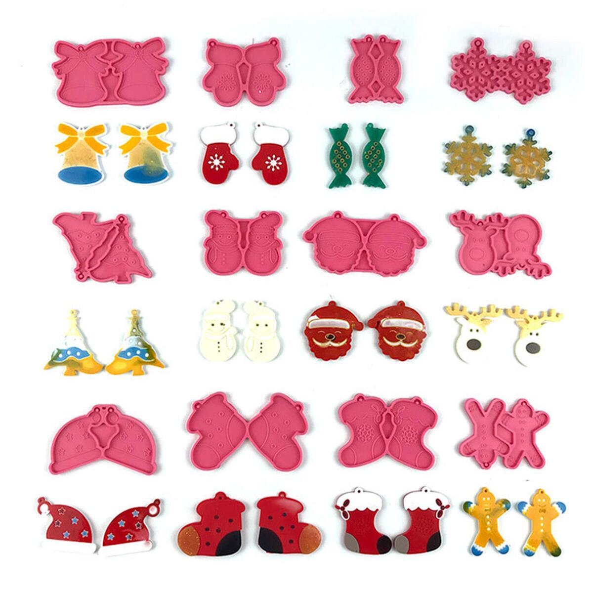 12x Silicone Earrings   Tools Creative Casting Set Molds for Making Crafts