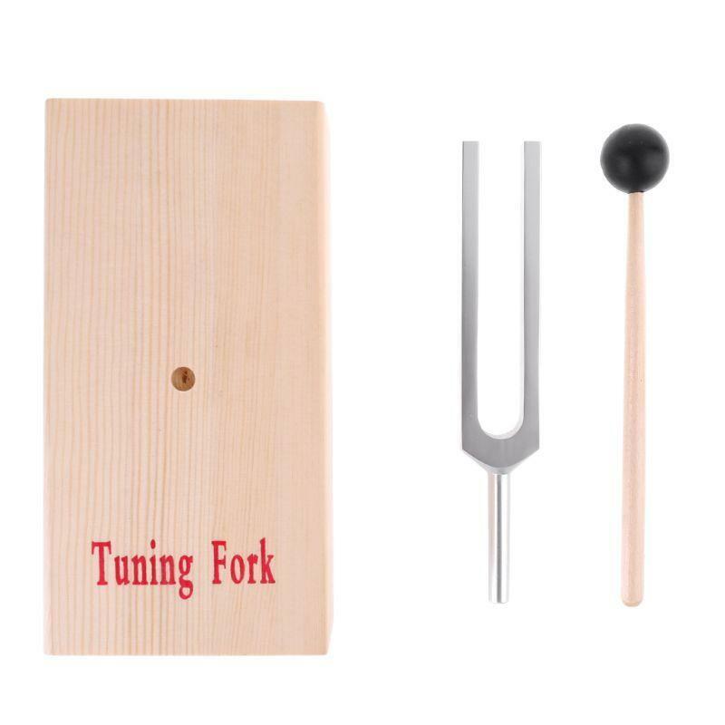 Aluminum Alloy Tuning Forks 440Hz for physics experiment w Mallet & Wood Bases
