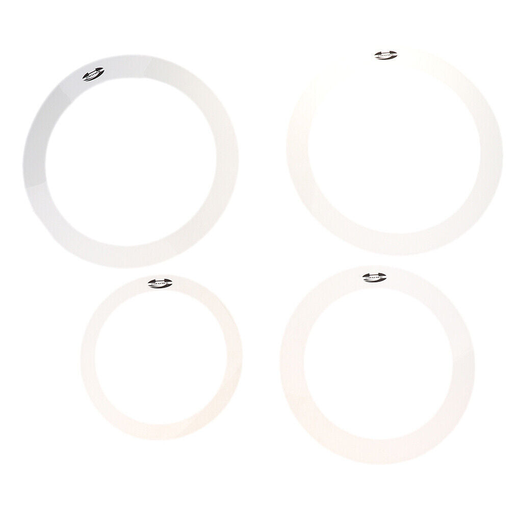 4Pcs PET 10'' 12'' 14'' 14'' Bass Drum   Control Rings Eliminate Overtone