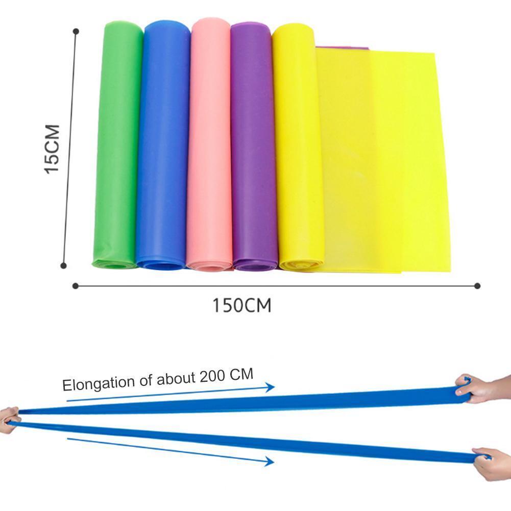 Elastic Yoga Resistance Bands Stretch Fitness Equipment Pull Rope (Pink)