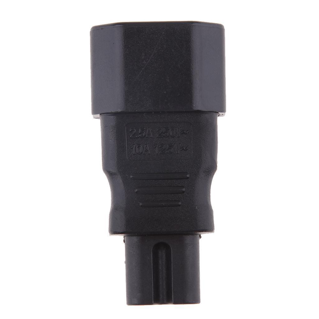 IEC 320 C14 Male to C7 Female Converter Power Adapters Connectors