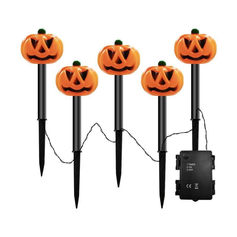 Pumpkin In-Ground Light Smile Pumpkin Stake Lamps Atmosphere Battery Box Lights