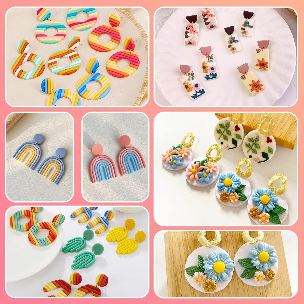 Polymer Clay Earring Cutters Earring Cards Cutting Mold for for Polymer Clay