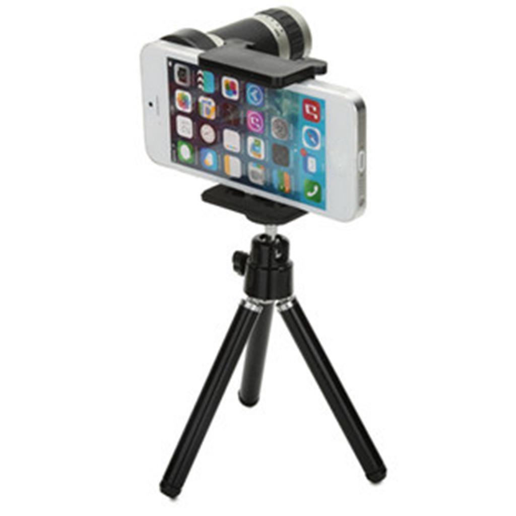 Universal 8X Phone Camera Telephoto Lens+360° Rotatable Tripod for