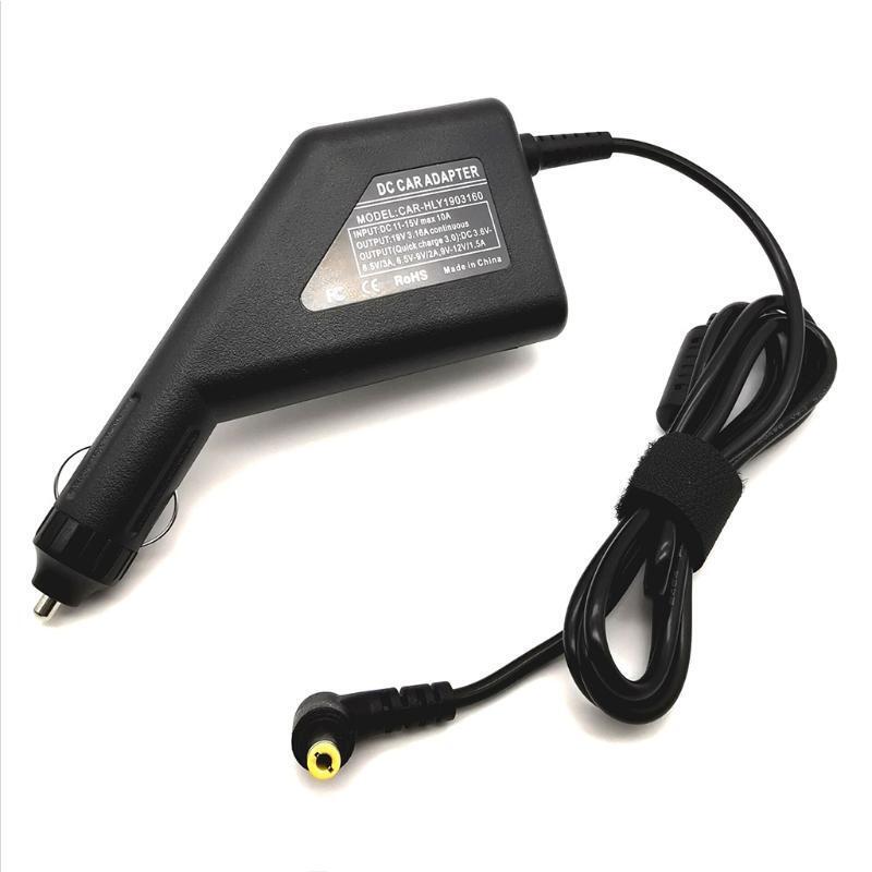 90W Laptop Car Charger Adapter USB Car Power Charging Supply19V 3.16A Adapter