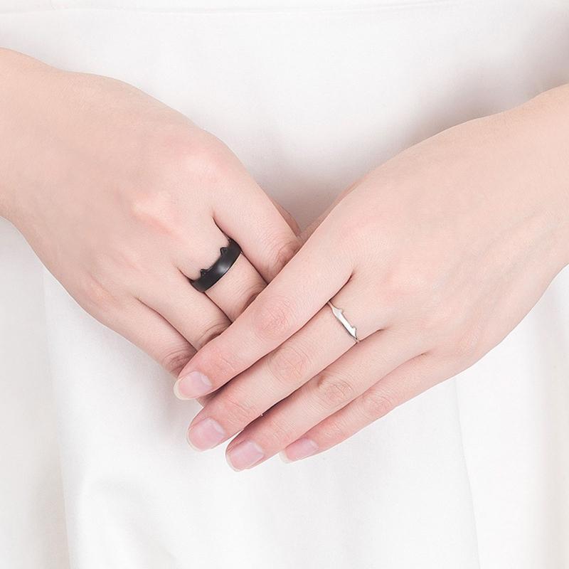 Cat Ears Finger Ring Couple Cartoon Kitten Pet Gift Jewelry for Women Teen Girls