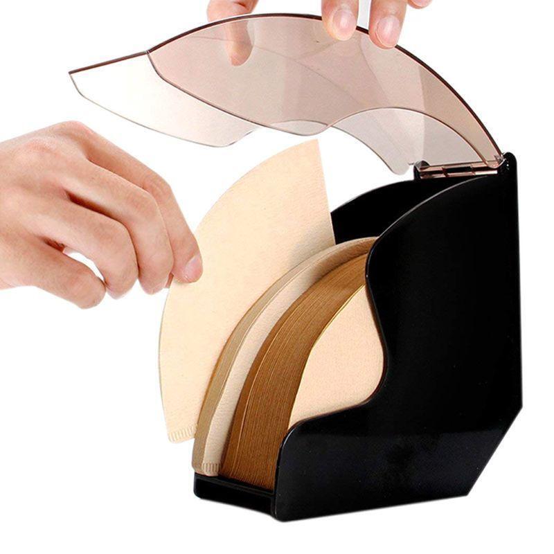 Coffee Filters Dispenser Rack Shelf Storage, Barista Coffee Tools