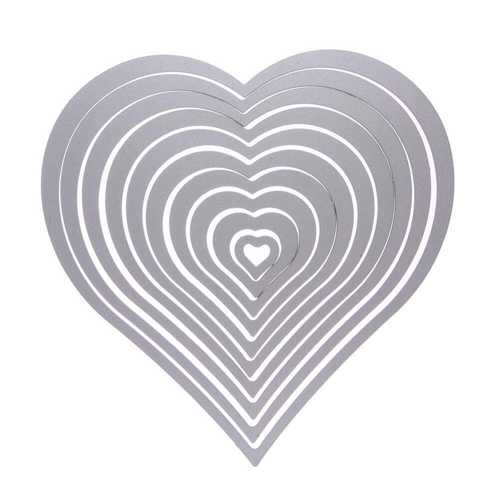 10X Heart Sewing thread Metal Die Cutting Dies For DIY Scrapbooking