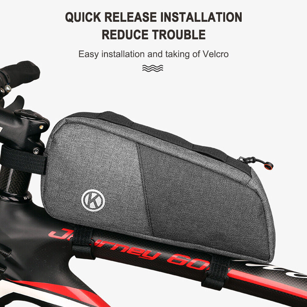Bicycle Frame Front Top Tube Bag Big Capacity Waterproof MTB Saddle Pouch