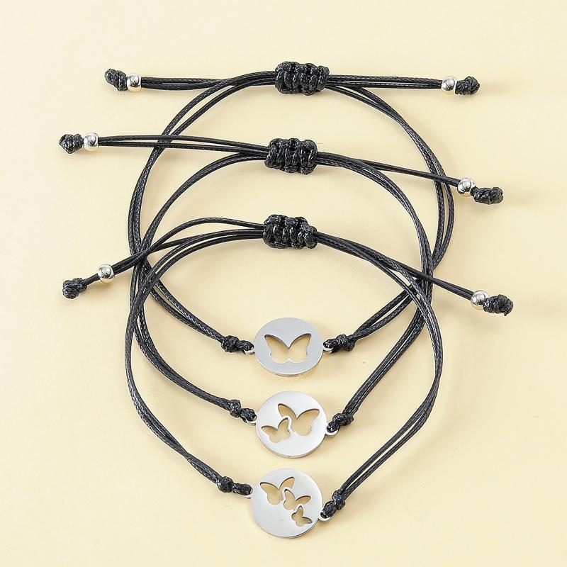 Three-Generation Matching Hand-woven Bracelets for Mother's Day Mom Daughter