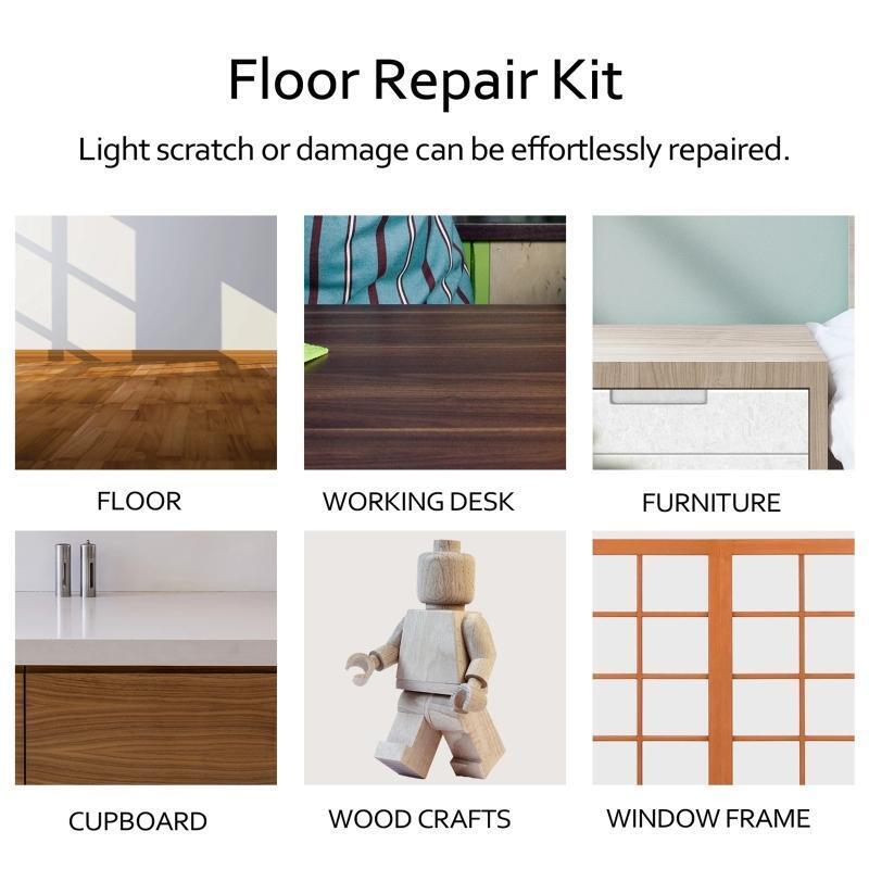 Laminate Floor Repair Kit Furniture Scratch Fix Wax System Mending Tool