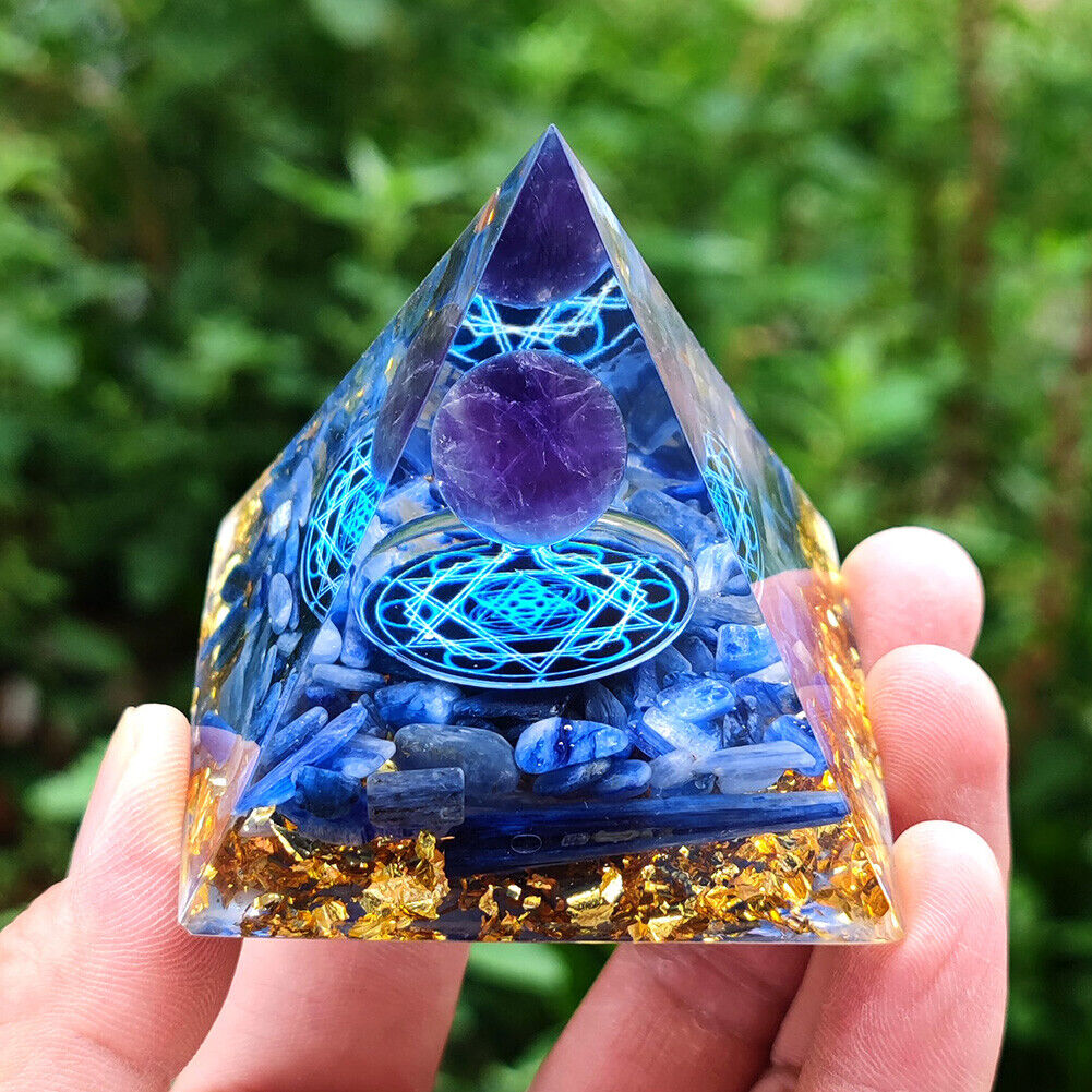 Ogan Pyramid Natural Crystal Energy Tower Energy Healing Reiki Chakra (B)