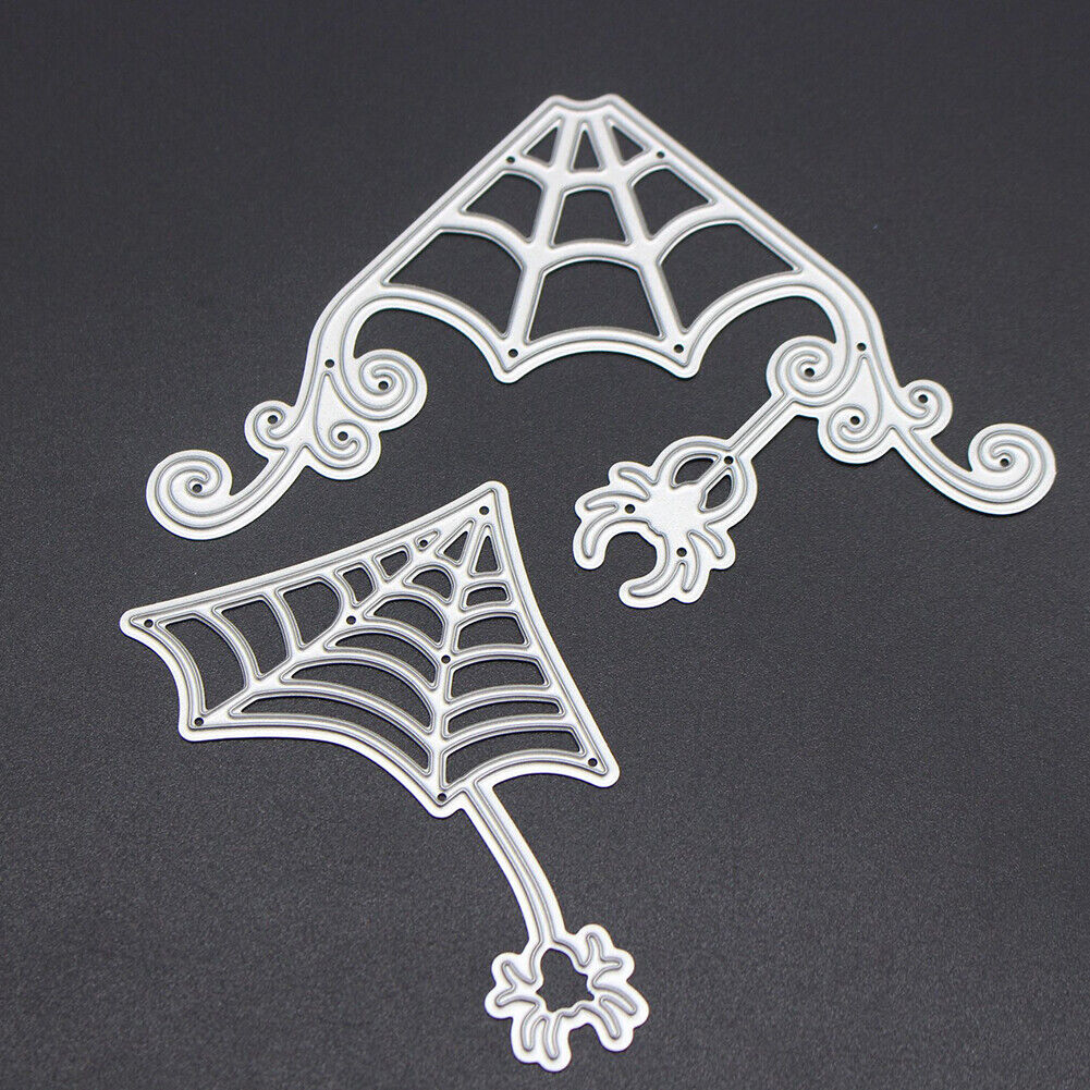 2pcs Halloween Spider Web Scrapbooking Album Embossing Cutting Die Stencils