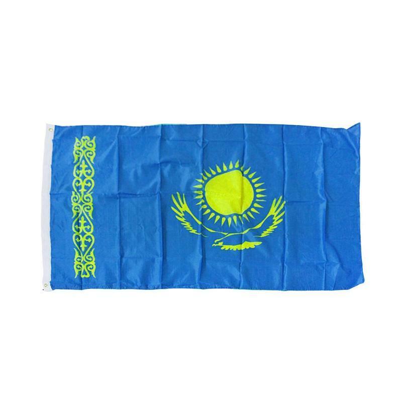 90*150cm Kazakhstan Flag Hanging Banner Office Activity Parade Home Decoration
