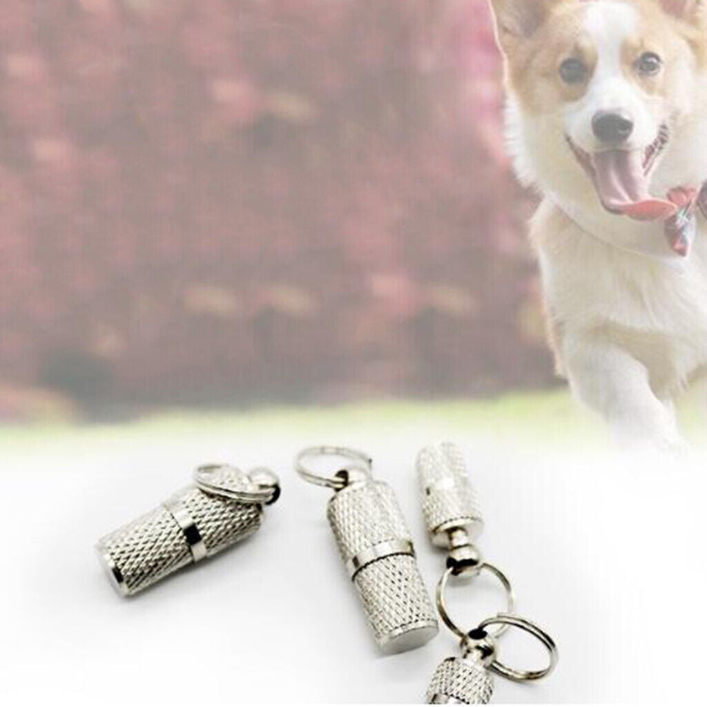 5Pcs , Anti- Pet  Puppy ID Address  Label Tag Barrel Tube