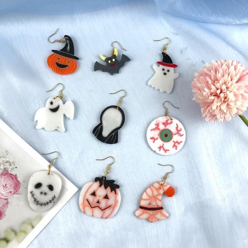 DIY Halloween Theme Love Earrings Keychain Halloween Earrings Epoxy Mold