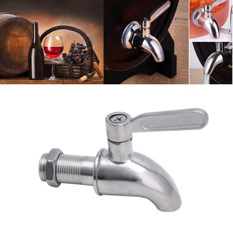 New Stainless Steel Beverage Drink Dispenser Wine Barrel Spigot / Tap M16 Round