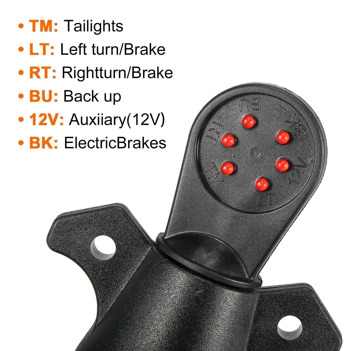 Circuit Car Adapter Flat Trailer Wiring Tester Circuit Light Tow Bar Wiring