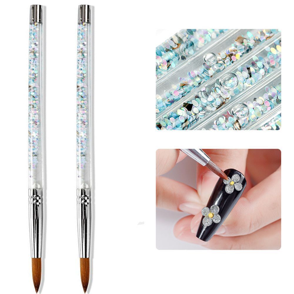 Manicure Tool Nail Art Brush For Acrylic Powder 100% Nylon Acrylic Nail Brush