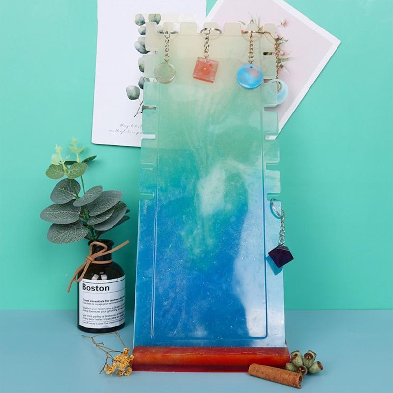 Earrings Display Stand Silicone Epoxy Molds Makeup Jewelry Display Tray Molds