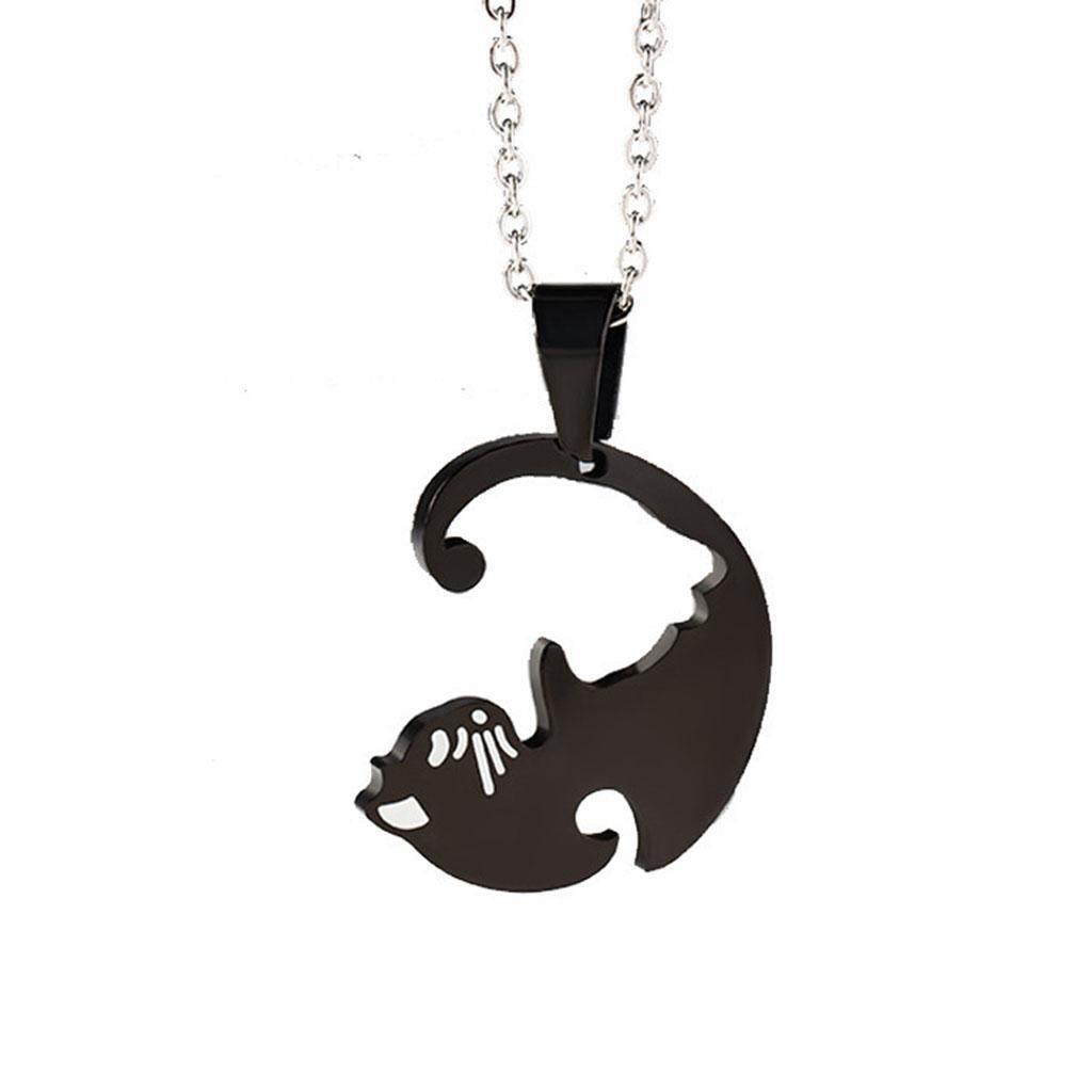2 Pieces Couples Necklace Clavicle Chain Romantic  for Lover Anniversary