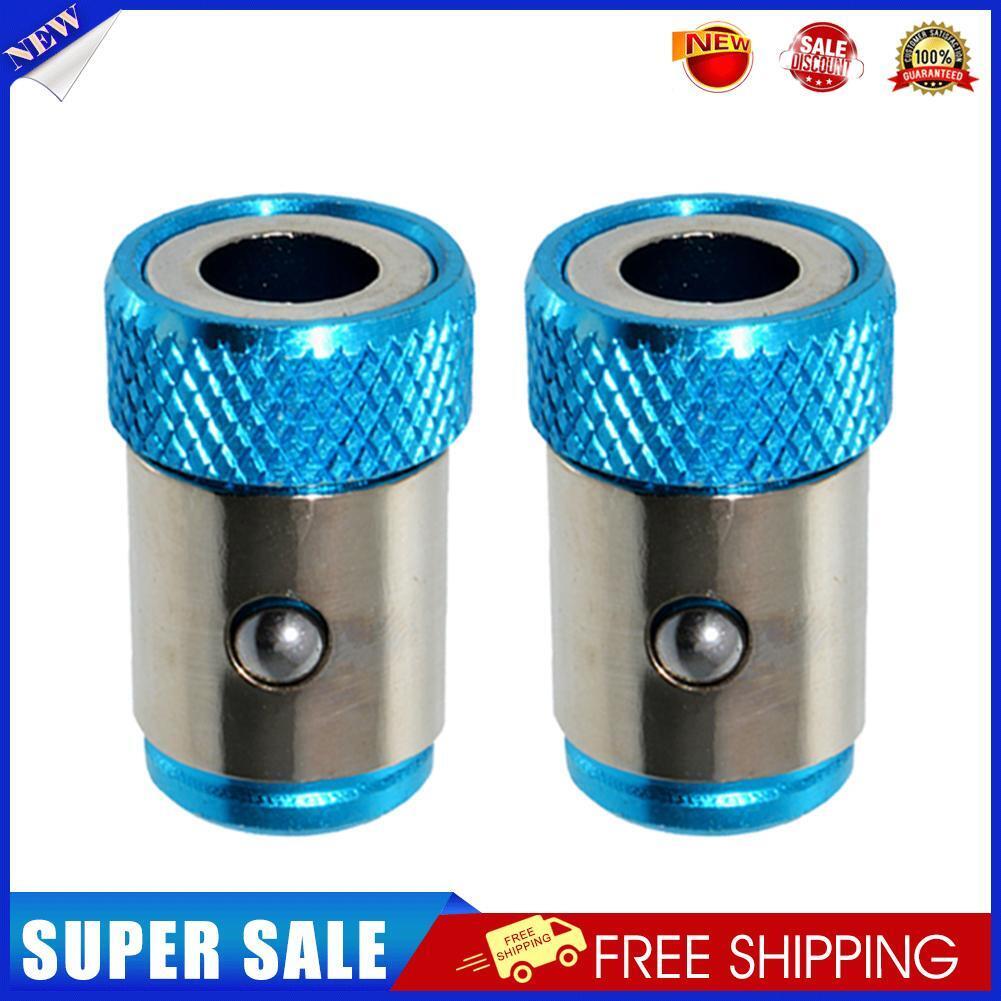 2pcs 6.35mm Shank Drill Bit 1/4 inch Screwdriver Bit Magnetic Rings Blue