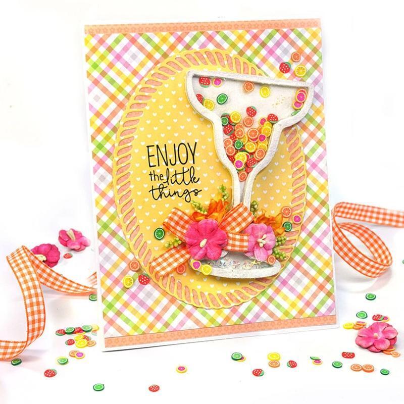 Wine Cup Shaker Cutting Dies Stencil Scrapbooking DIY Album Stamp Paper Card