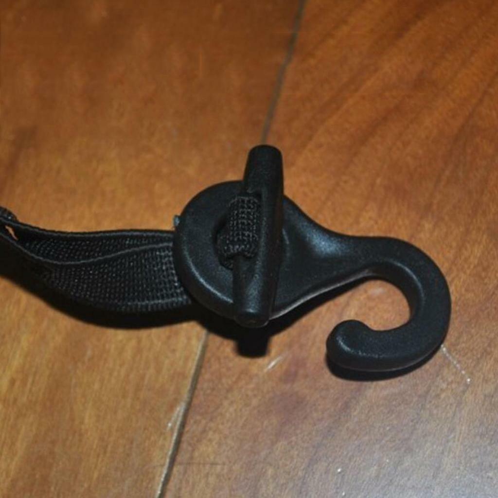 10 Pcs Plastic Shock  Cord Karabiner Hook Elastic Cord Rope End Buckle