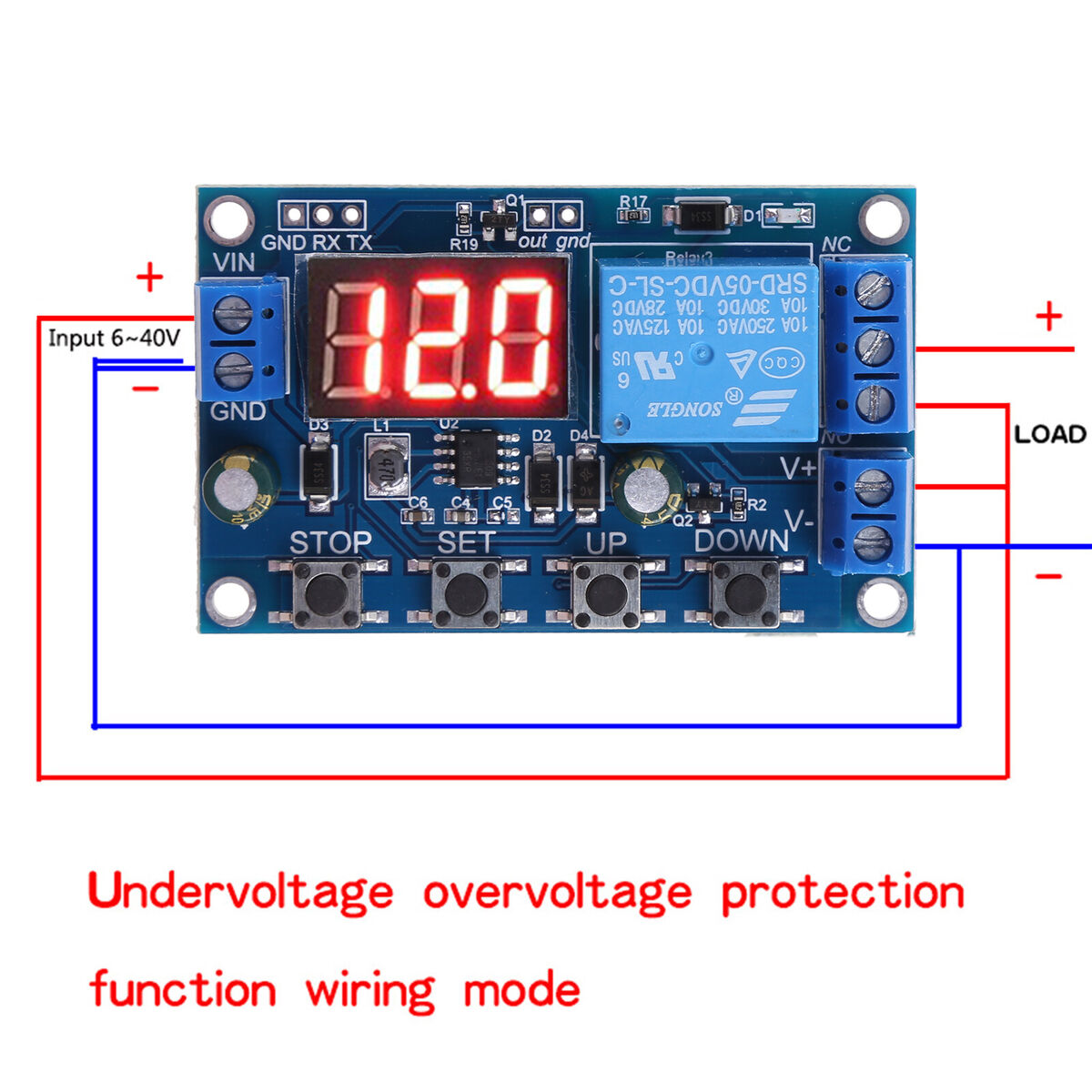 18650 Lithium Battery Charger Board with Over Charge Discharge Protection 6-40V