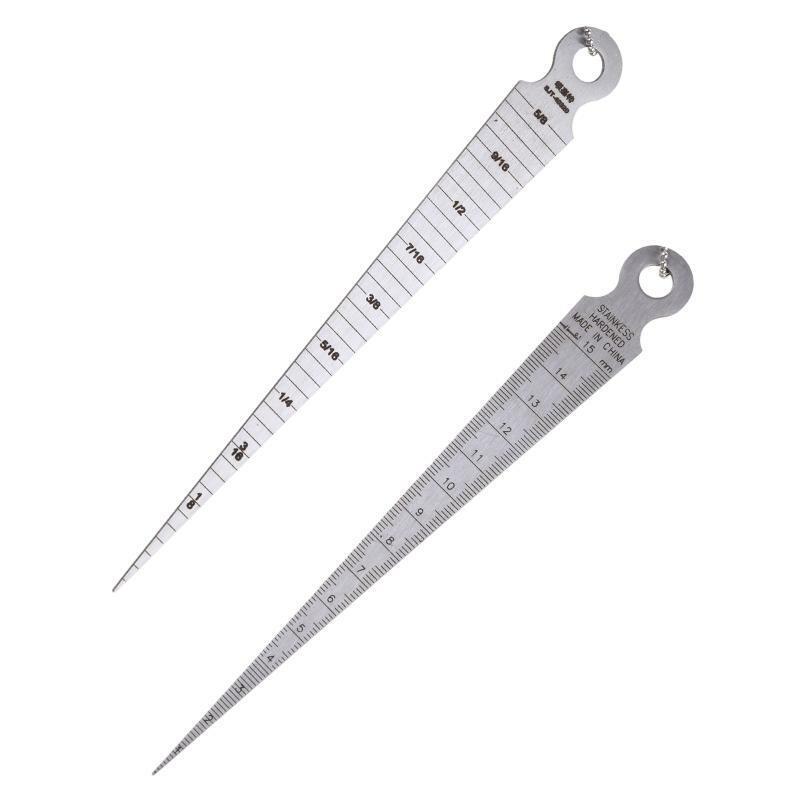 Stainless Steel Welding Taper Metal Welding Taper Feeler Gauge Ruler 1-15mm