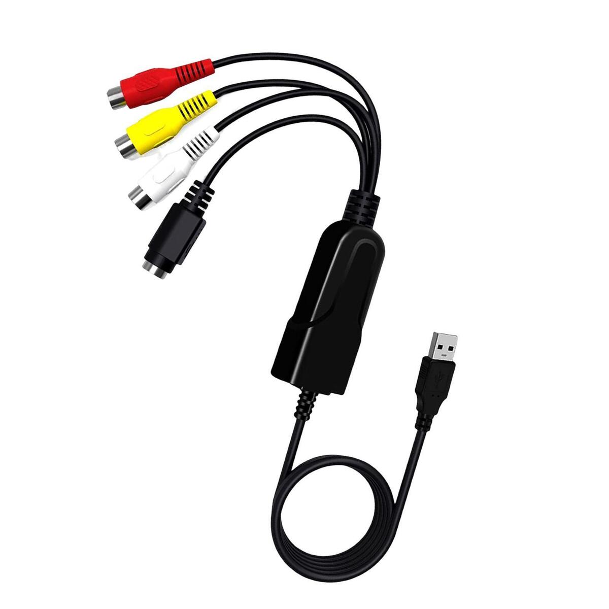 USB 2.0 Audio Video Converter Transfer Grabber Adapter Cable for PC