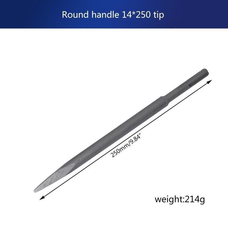 3x SDS Plus Round Handle Pointed Chisel Set Hammer Drills Concrete Wall Drilling