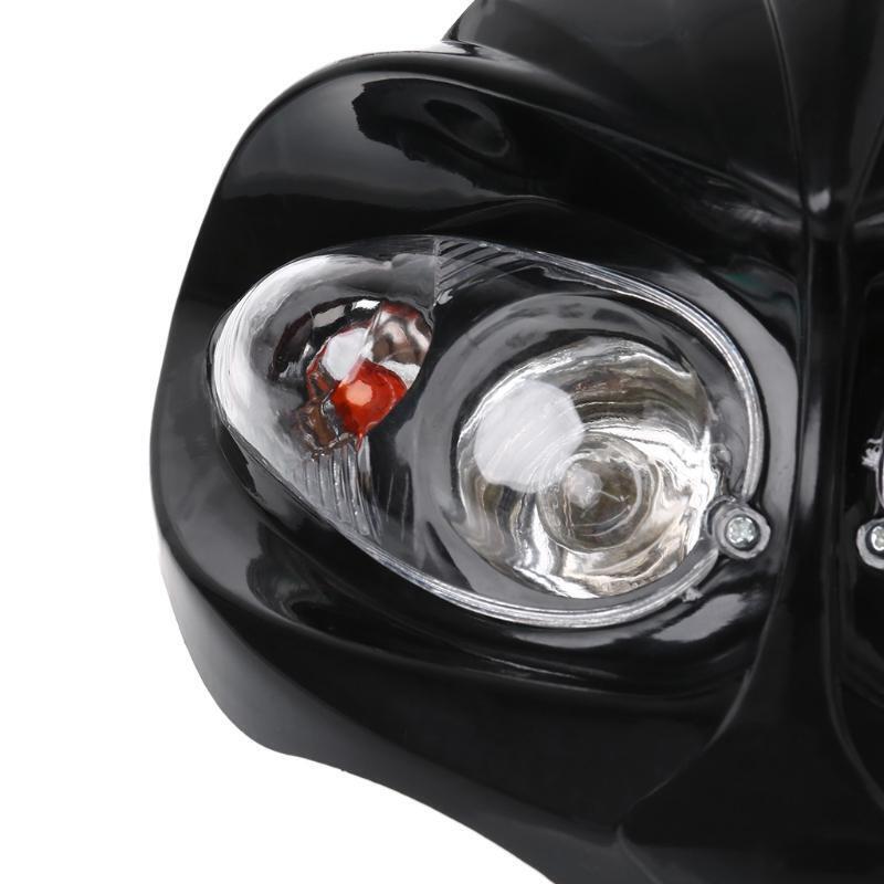 Motorcycle Headlight Fairing Dirt Bike Motocross Head Lamp Sport Supermoto Light