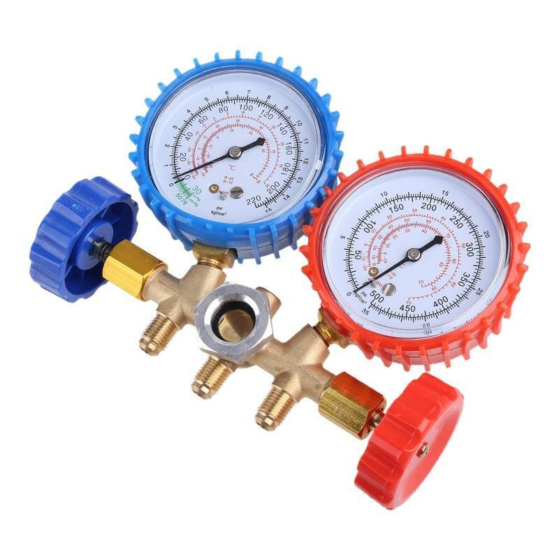 AC Diagnostic Manifold Freon Gauge Hose Set Charging R134A R12 R22 R502 Refriger